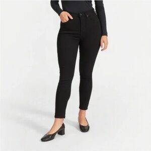 Everlane Curvy High Rise Skinny Ankle Jeans - Washed Black - Size 31